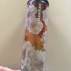 Starbucks Rainbow Floral Tumbler New